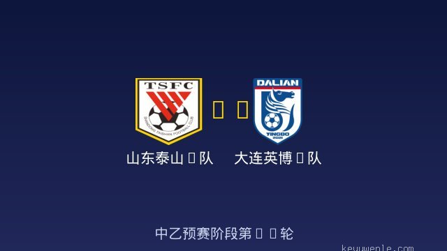 山东泰山B队 vs 大连英博B队 全场录像